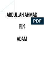 Abdullah Ahmad Bin Adam Profile