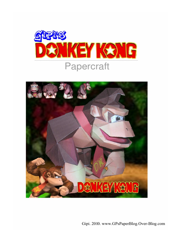 Gipi's Donkey Kong Papercraft Lined