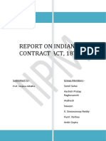 Report On Contract Act, 1872
