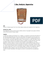 Orsat Gas Analysis Apparatus