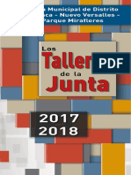 Programa de actividades y talleres de la JMD Loranca, Nuevo Versalles, Parque MIRAFLORES -Curso 2017-18