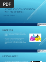 Secure SDLC Consideration With NIST SP 800 64