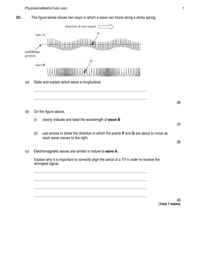 Waves Practice Test SACE Stage 1 | PDF | Polarization (Waves) | Waves