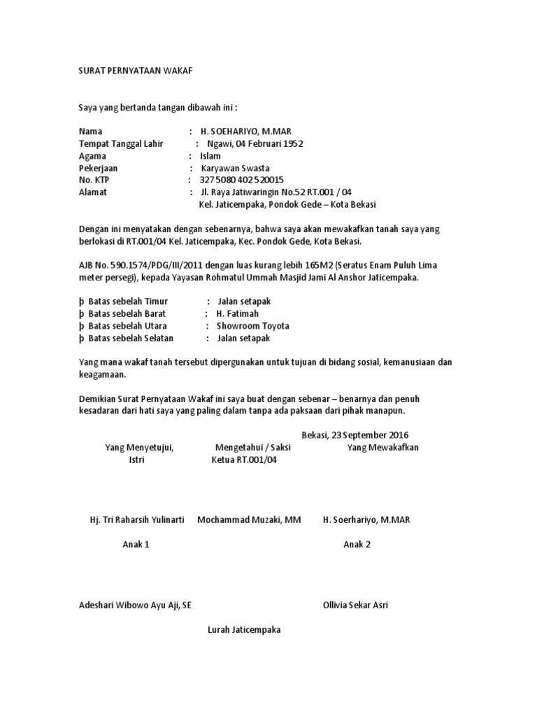 Contoh Surat Hebahan Program