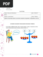 Guía de Igualdades y Desigualdades Numéricas.