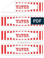 Circus Water Labels