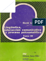 David Liberman - Lingüística, Interacción Comunicativa y Proceso Psicoanalítico III PDF