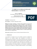 IDENTIDADE E CURRICULO NA FORMAÇÃO INICIAL DE PROFESSORES