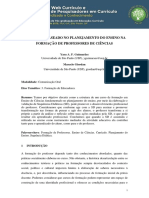 CURRÍCULO BASEADO NO PLANEJAMENTO DO ENSINO NA FORMAÇÃO DE PROFESSORES DE CIÊNCIAS. 2015 Guimarães&Giordan WebCurric