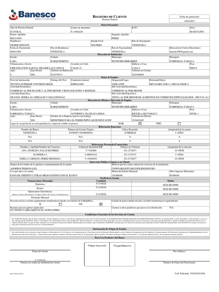 Requisitos para abrir cuenta en Banesco | PDF | Bancos | Industrias de ...