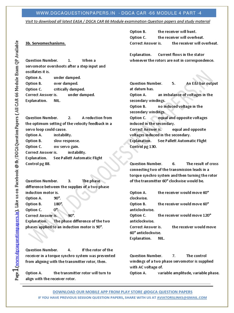 DGCA Module 4 Mock Test Questions | PDF | Amplifier | Feedback