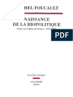 Michel Foucault Naissance de La Biopolitique