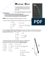 Projectile Motion Help