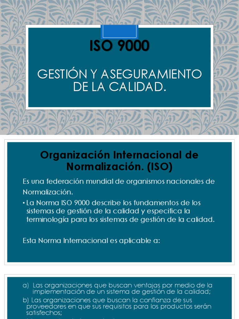 Iso 9000 y 14 000 | PDF | Gestión de la calidad | Iso 9000