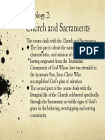 Church and Sacraments: Theology 2