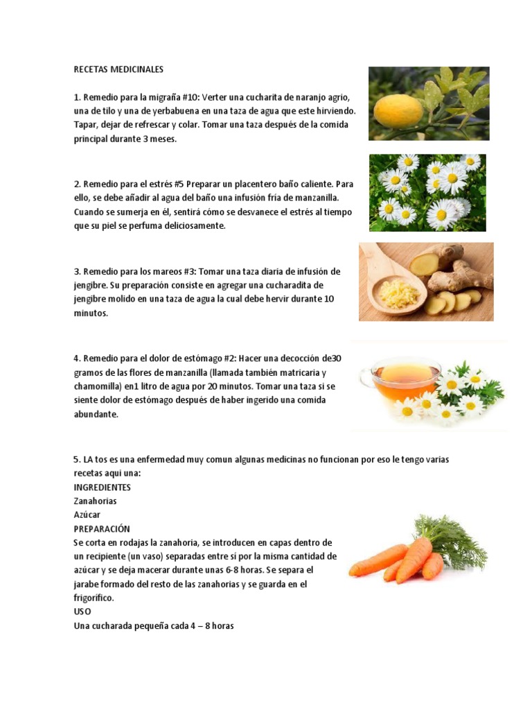 20 Recetas Medicinales | PDF | Té | Agua