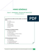 UE1 Chimie Cours 1 - Structure Électronique , Atomistique Tutorat 2014-2015)