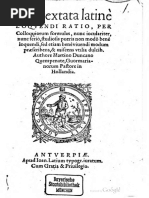 Praetextata Latine Loquendi Ratio Per Co | PDF