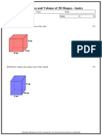 Surface Area and Volume of 3D Shapes - Basics