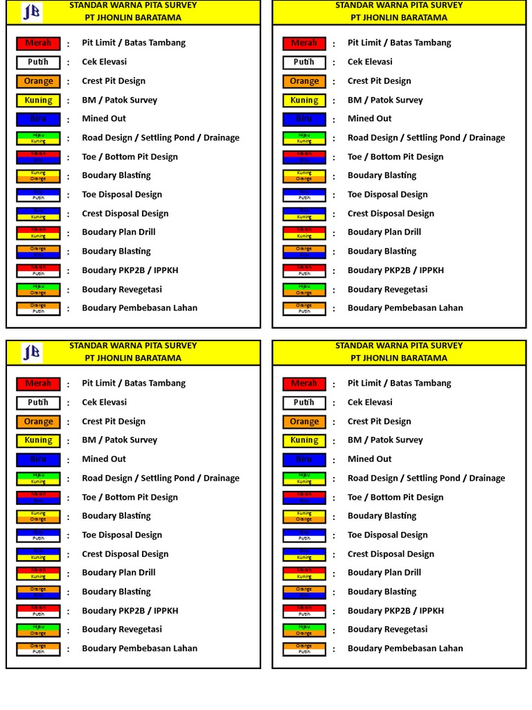 Standar Warna Pita Survey | PDF
