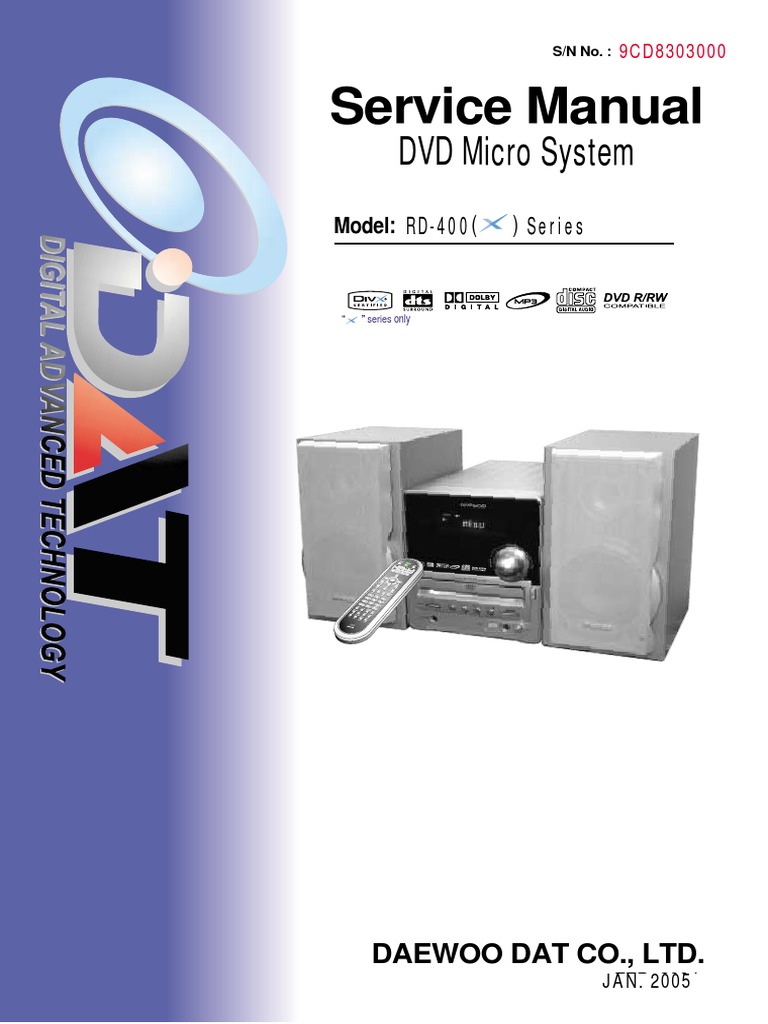 Daewoo RD-400 Mini Component Manual | PDF | Electrical Connector | Read ...