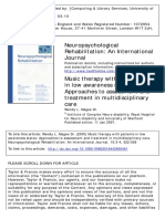 Music Therapy With Patients in Low Awareness States 