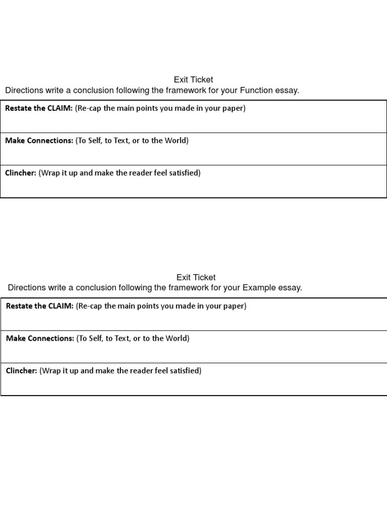 Conclusion Writing Framework Guide | PDF | Teaching Methods & Materials ...