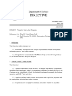 Directive of Department of Defense - Policy For Non-Lethal Weapons - 1996