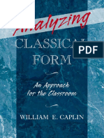 William E. Caplin - Analyzing Classical Form