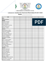 Daily Lesson Log Checklist 2017-2018