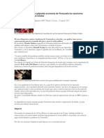 Qué Significan para La Golpeada Economía de Venezuela Las Sanciones Financieras de Estados Unidos