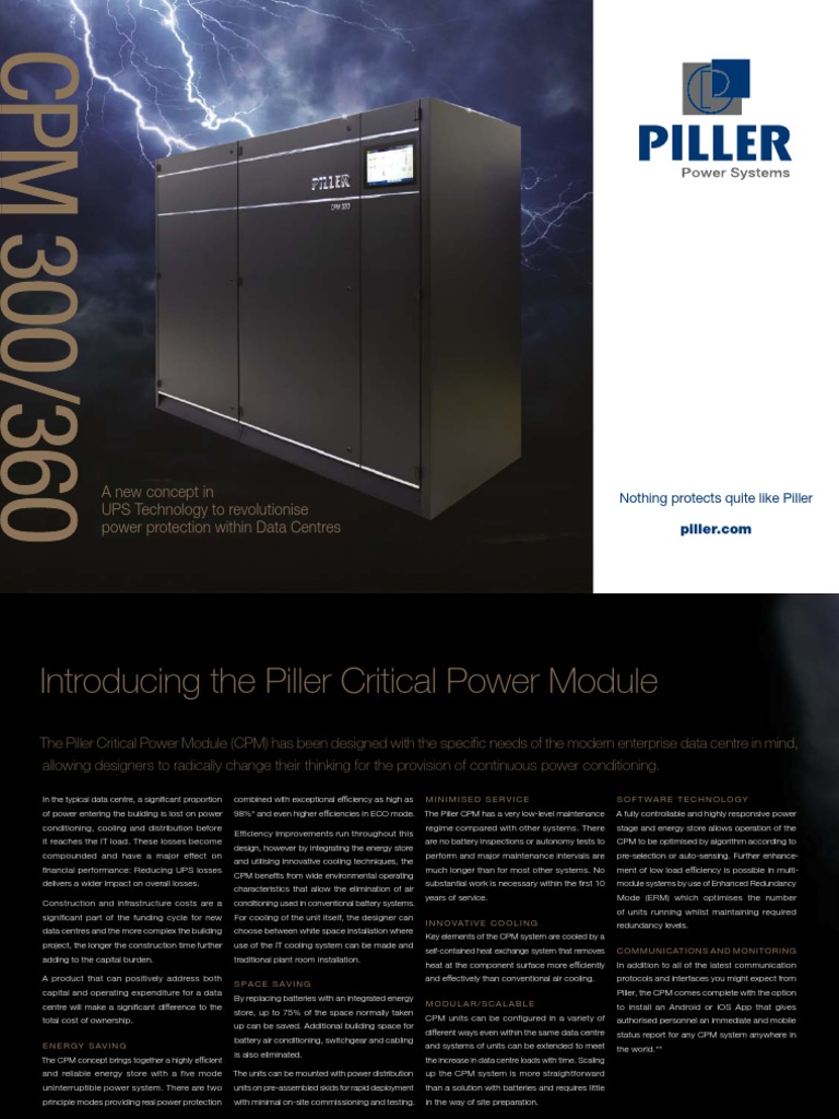 Ubr Hybrid Rotary Ups Brochure Es | PDF | Data Center | Air Conditioning