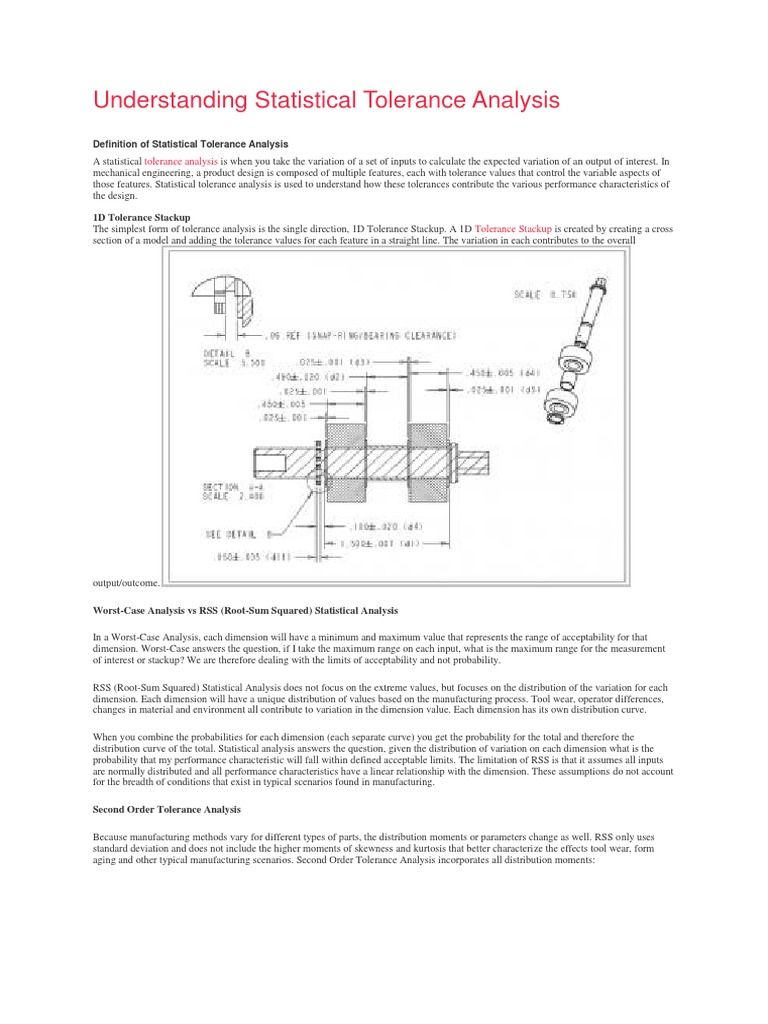 Statistical Tolerance Analysis Overview | PDF | Engineering Tolerance ...