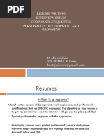 Professional Etiquette & Grooming