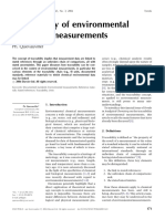 Traceability of Environmental Chemical Measurements: Ph. Quevauviller