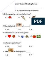 Cognitive Development Second Grading Period