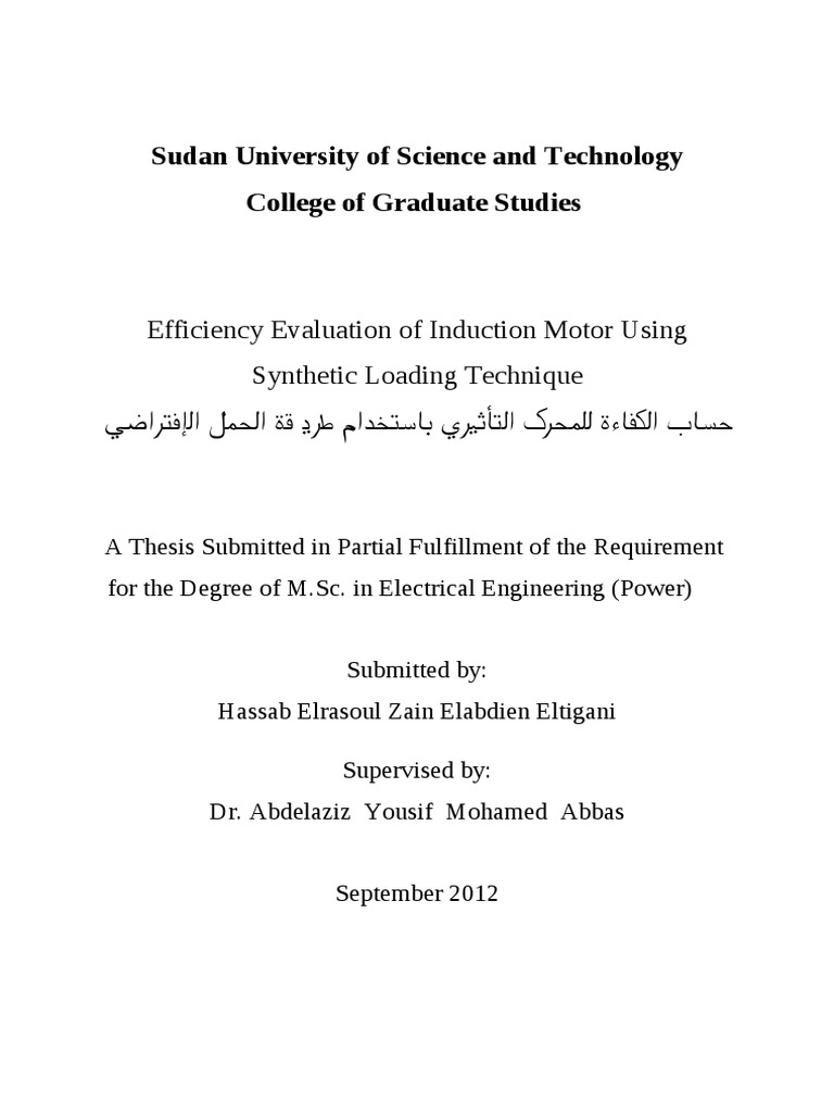Efficiency Evaluation of Induction Motor Using Synthetic Load | PDF ...