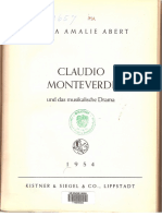 Claudio Monteverdi Und Das Musikalische Drama