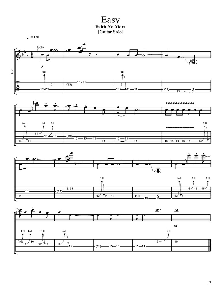 faith guitar solo