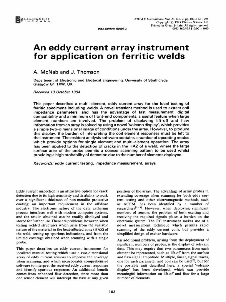 An Eddy Current Array Instrument | PDF | Capacitance | Inductor