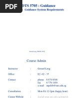 MDTS 5705: Guidance: Lecture 1: Guidance System Requirements