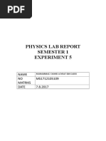 Matriculation Physics Experiment 5 (Malaysia)