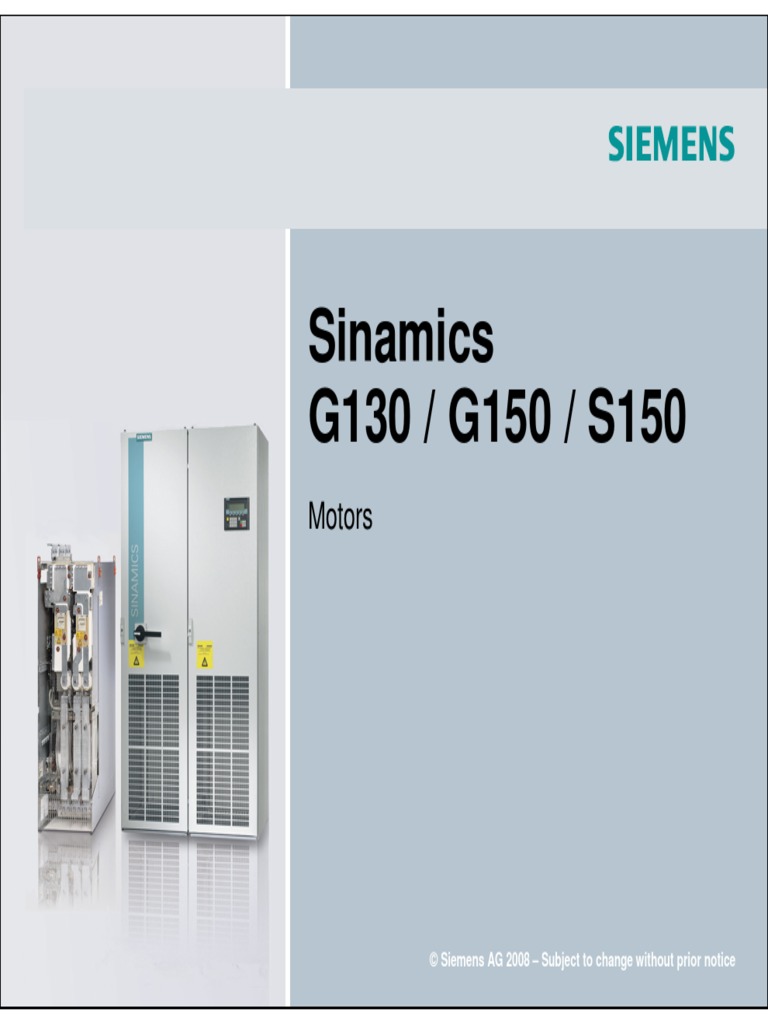 Sinamics G130 / G150 / S150: Motors | PDF | Engines | Power Inverter