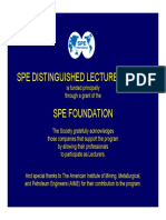 Spe Distinguished Lecturer Series Spe Foundation