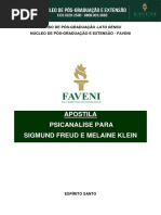 Psicanalise Para Sigmund Freud e Melaine Klein