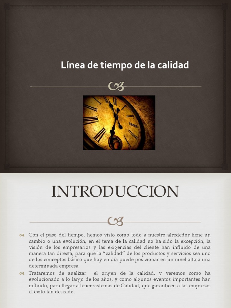 Evolución de la Calidad a lo Largo del Tiempo | PDF | Evolución ...
