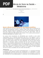 A Importância Do Sono Na Saúde – Melatonina