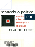 LEFORT, Claude - Pensando o politico; Rio de Janeiro, Paz e Terra, 1991.pdf