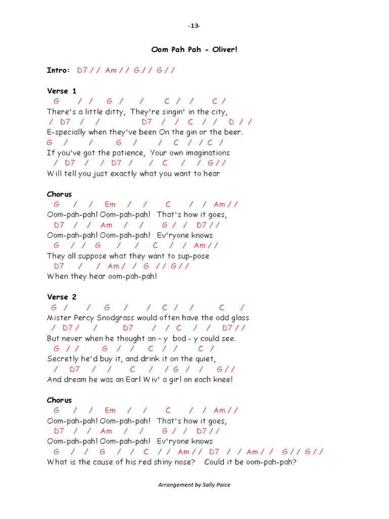 13 Oom Pah Pah Pdf Songs Musical Forms