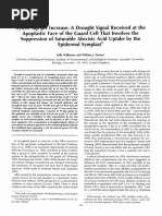 Xylem Sap PH Increase a Drought Signal Received at the Apoplastic Face of the Guard Cell That Lnvolves the Suppression of Saturable Abscisic Acid Uptake by the Epidermal Symplast